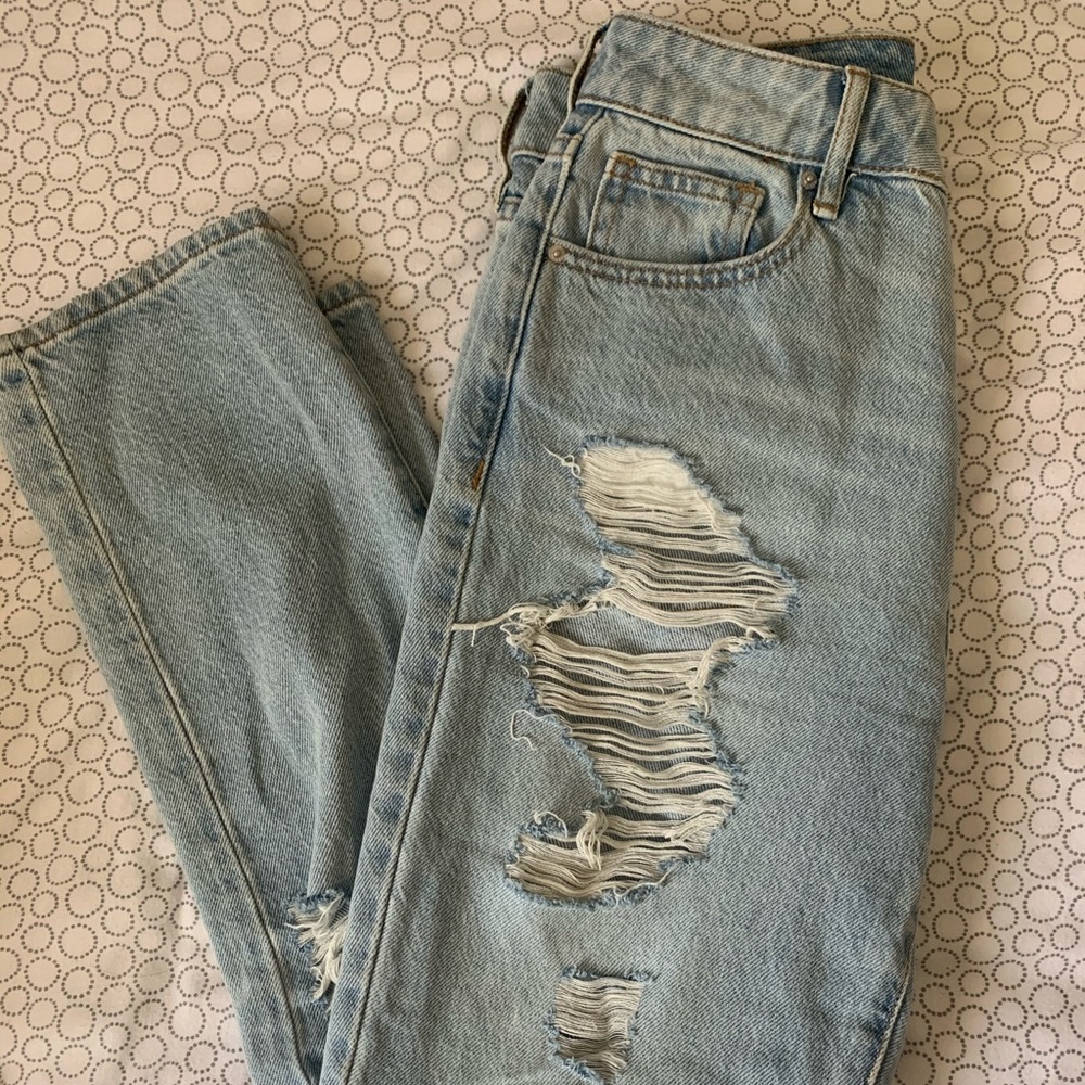 pacsun ripped mom jeans